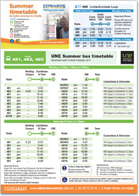 Timetable & Routes - Edwards Coaches